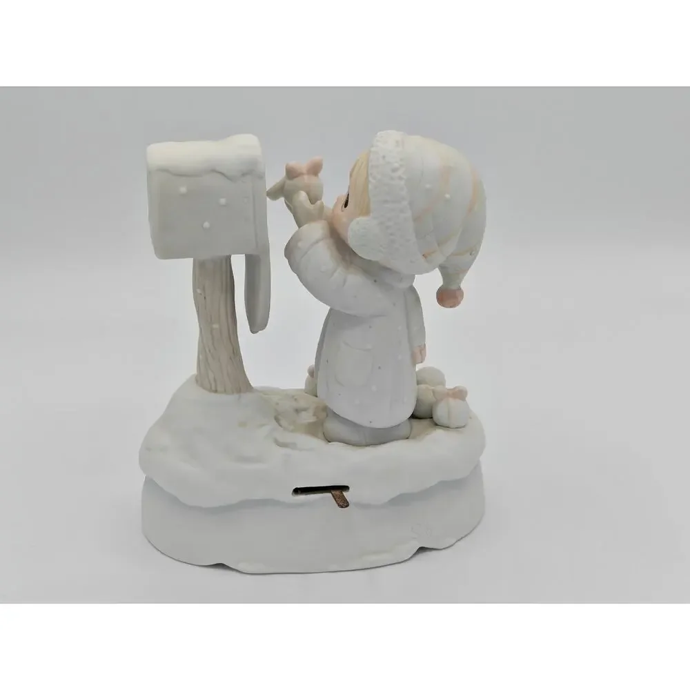 Precious Moments Im Sending You a White Christmas 1987 Enesco Musical 112402